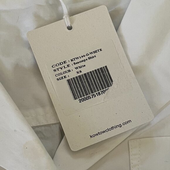 NWT Kowtow Seascape Shirt white 100% cotton - Picture 5 of 7